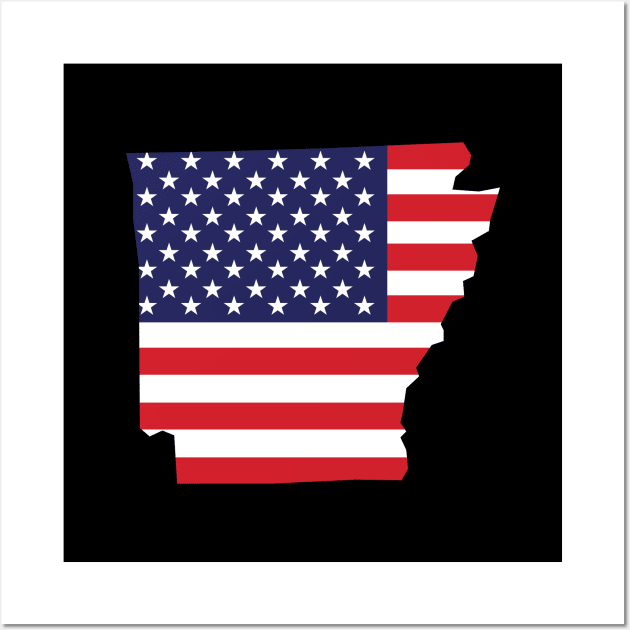 Arkansas State Shape Flag Background Wall Art by anonopinion